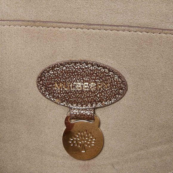 Mulberry Metallic Brown Leather Mini Bayswater Satchel - Picture 9 of 9